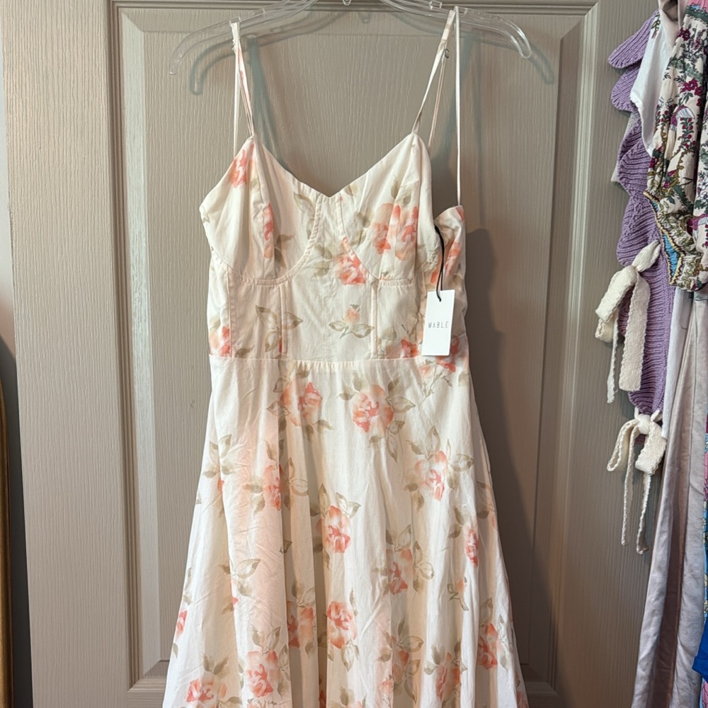 Charming Floral Spaghetti Strap Kids Dress